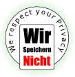 Logo 'Wir speichern nichts'